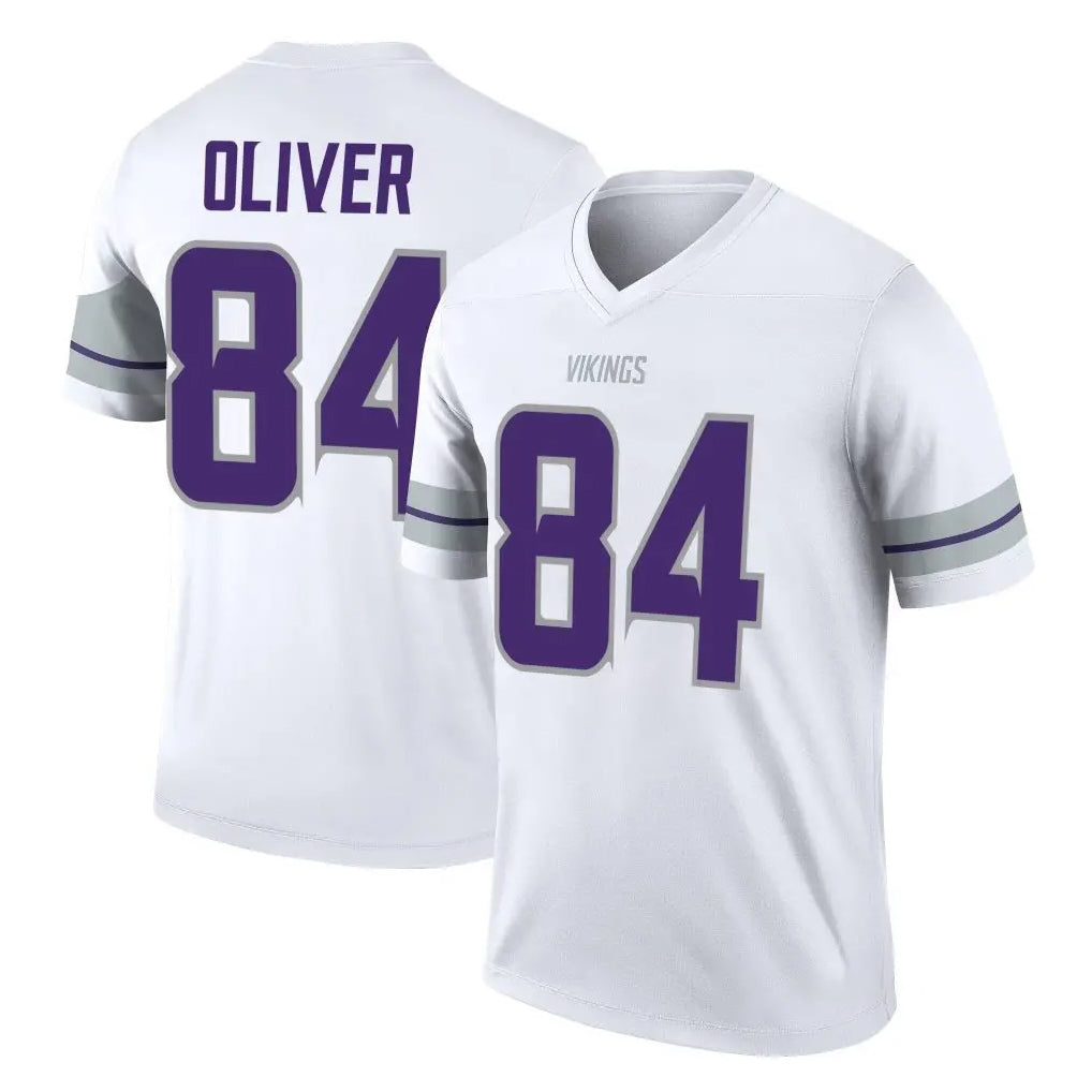 Johmsee MN.Vikings #84 Josh Oliver Player White Alternate Legend Home Game Stitched Jerseys