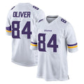 Johmsee MN.Vikings #84 Josh Oliver Player White Home Game Stitched Jerseys