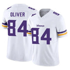 Johmsee MN.Vikings #84 Josh Oliver Player White Limited Vapor F.U.S.E. Home Game Stitched Jerseys