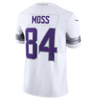 Johmsee MN.Vikings #84 Randy Moss White Alternate Retired Player Game Stitched Jerseys