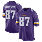 Johmsee MN.Vikings #87 T.J. Hockenson Player Purple Home Game Stitched Jerseys