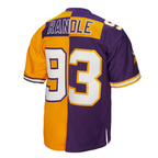 Johmsee MN.Vikings #93 John Randle Mitchell & Ness PurpleGold 1998 Split Legacy Replica Jersey