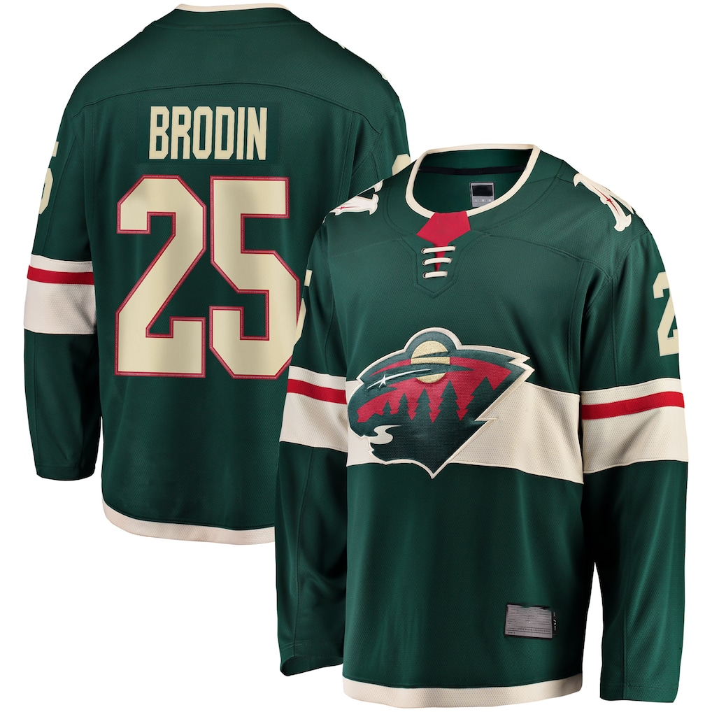 Johmsee M.Wild #25 Jonas Brodin Green Breakaway Jerseys