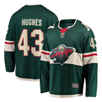 Johmsee M.Wild #43 Quinn Hughes Green Home Breakaway Jerseys