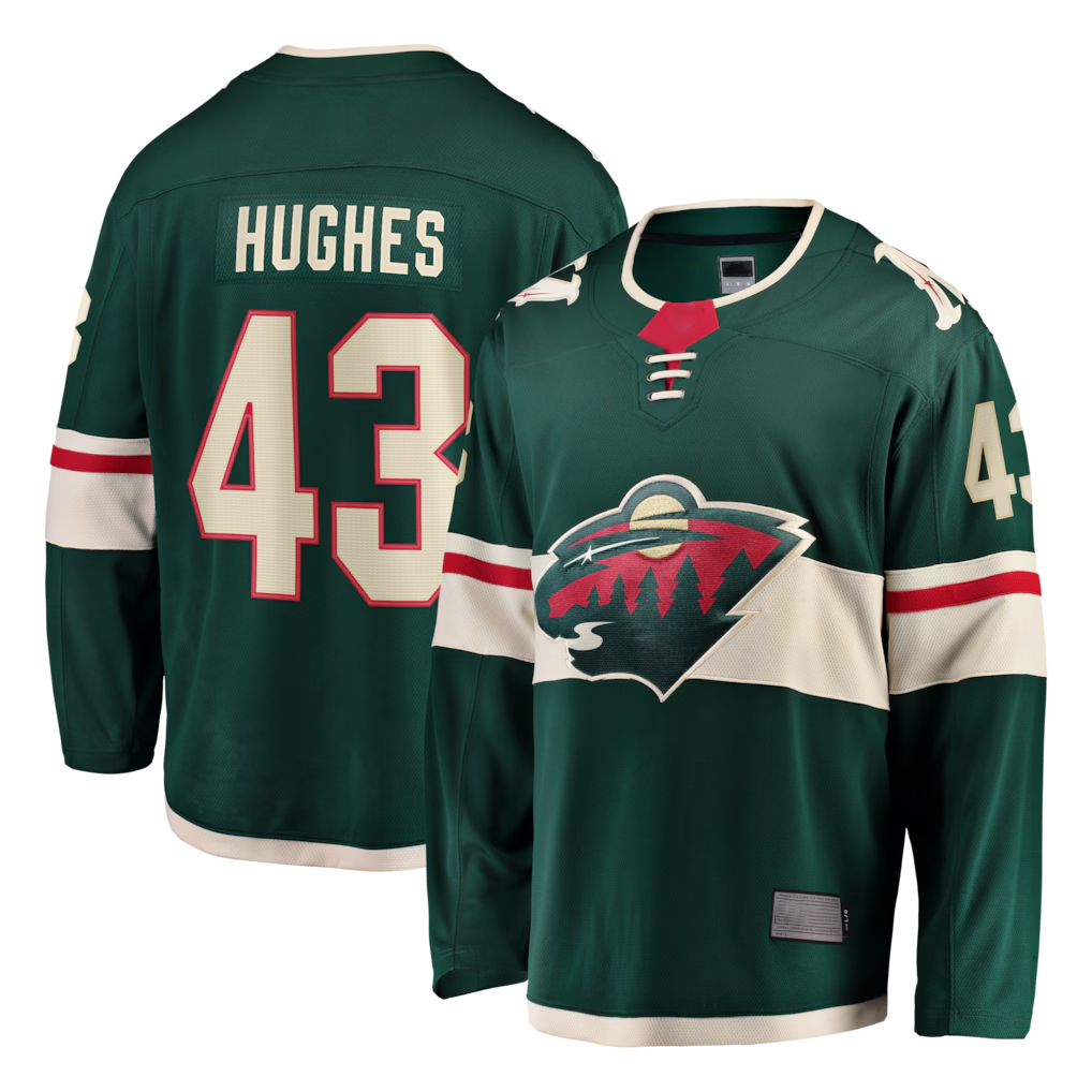 Johmsee M.Wild #43 Quinn Hughes Green Home Breakaway Jerseys