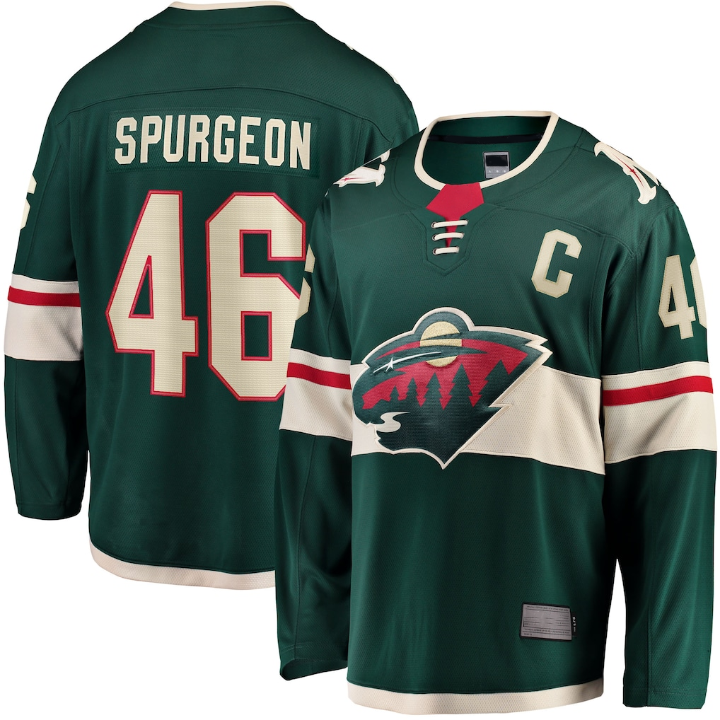 Johmsee M.Wild #46 Jared Spurgeon Green Home Breakaway Player Jerseys