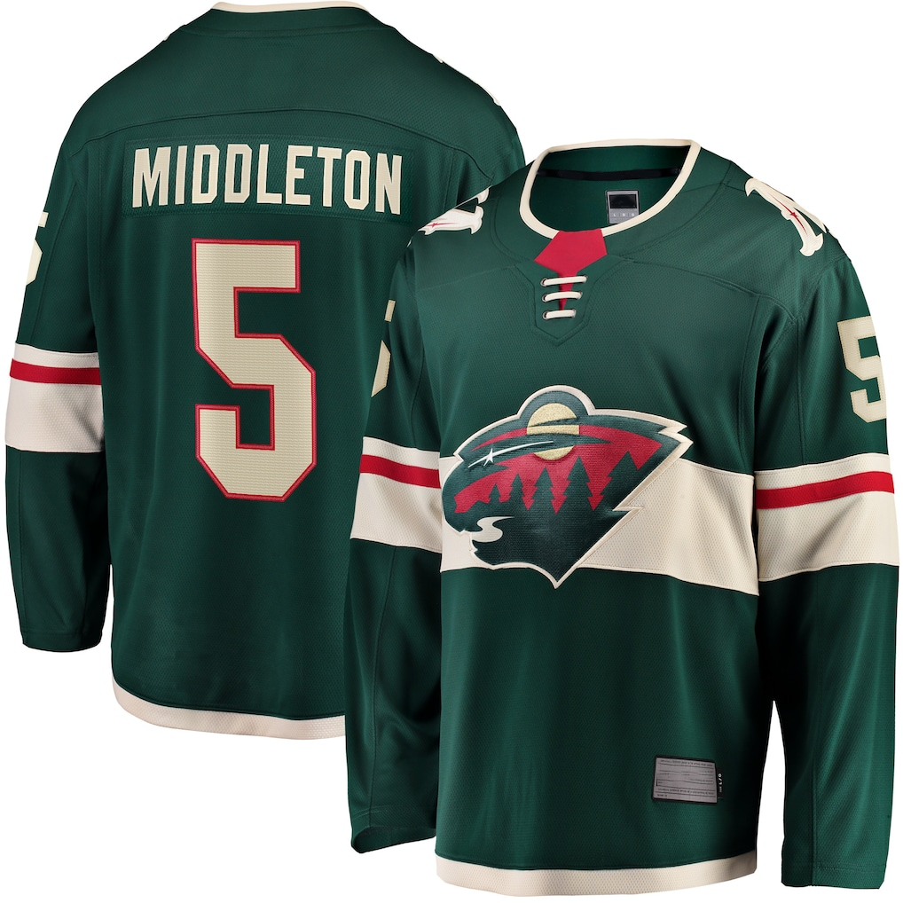 Johmsee M.Wild #5 Jake Middleton Green Home Breakaway Player Jerseys