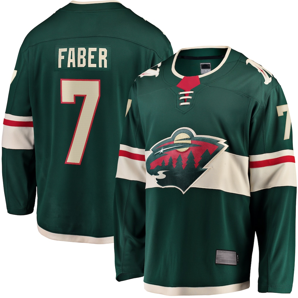 Johmsee M.Wild #7 Brock Faber Green Home Breakaway Player Jerseys