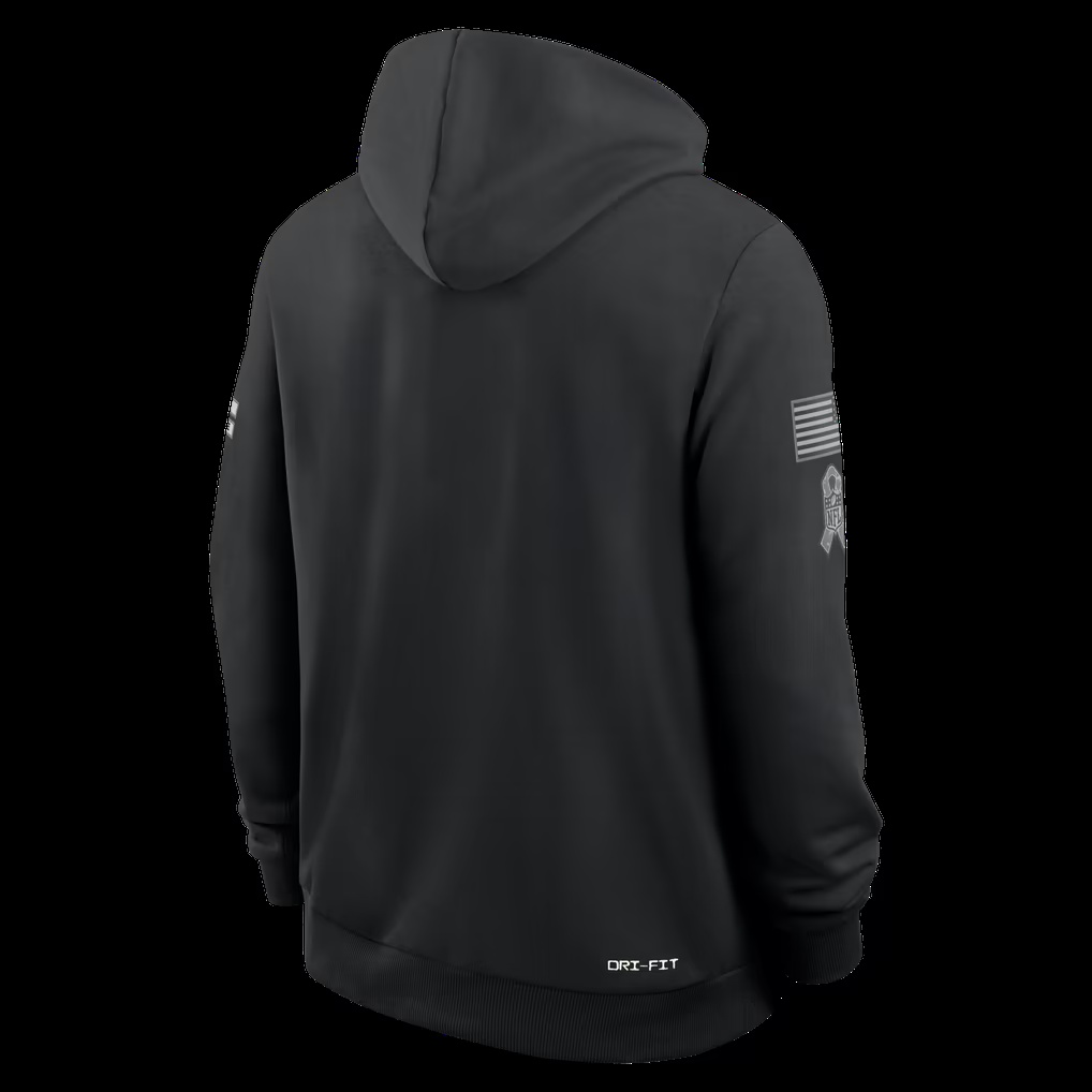 Johmsee P.Eagles Black 2026 Salute to Service Sideline Dri-FIT Pullover Hoodie Jerseys