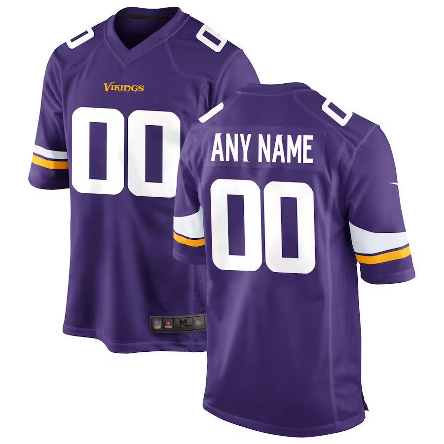 Johmsee Custom MN.Vikings Game Home Stitched Jerseys