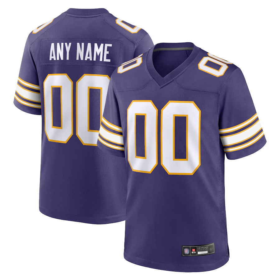 Johmsee Custom MN.Vikings Secondary Alternate Game Stitched Jerseys