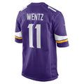 Johmsee MN.Vikings #11 Carson Wentz Purple Team Game Stitched Jerseys
