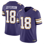 Johmsee MN.Vikings #18 Justin Jefferson Player Purple Vapor F.U.S.E. Limited Stitched Jerseys