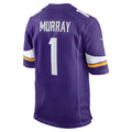 Johmsee MN.Vikings #1 Kyler Murray Purple Game Stitched Jerseys
