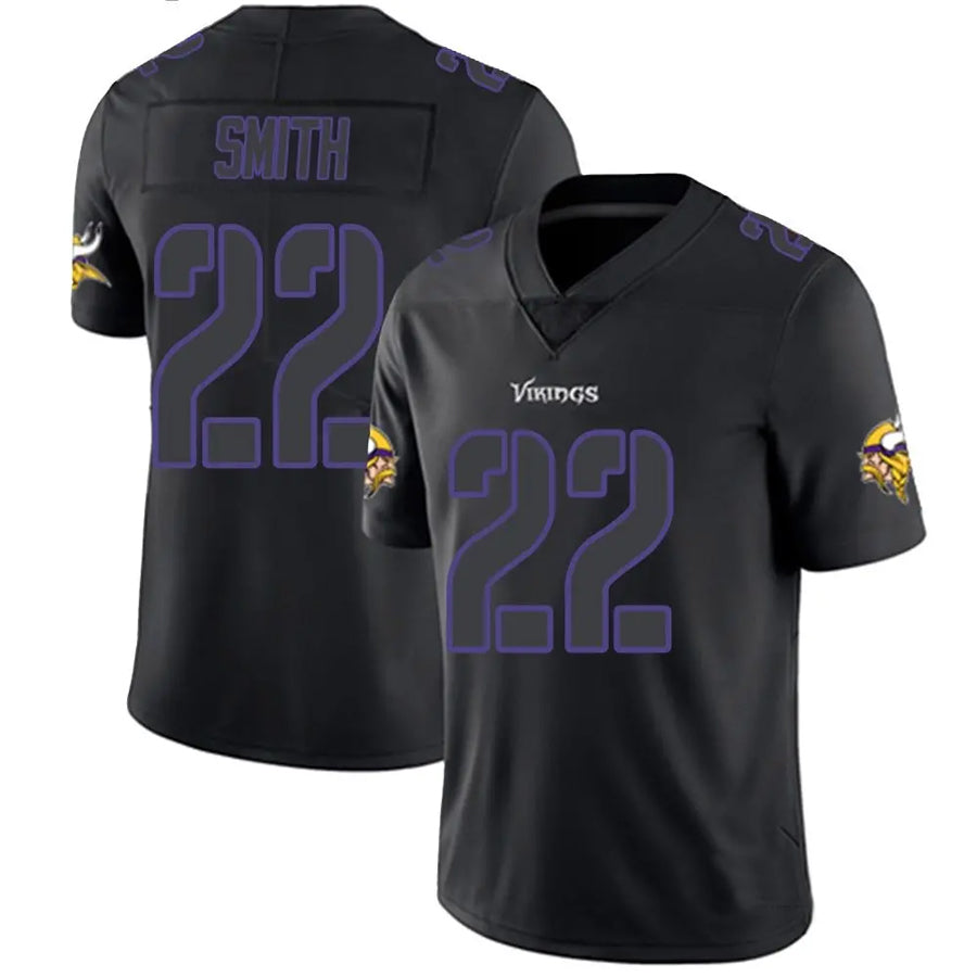 Johmsee MN.Vikings #22 Harrison Smith Player Limited Black Impact Game Stitched Jerseys