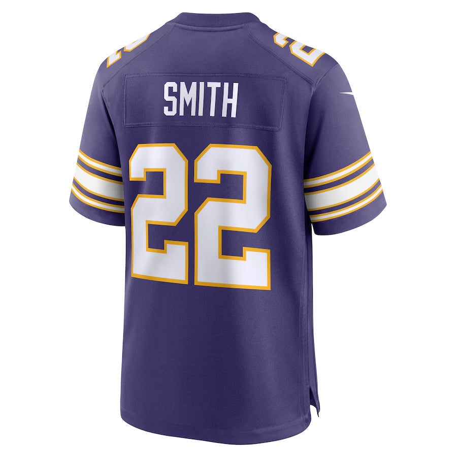 Johmsee MN.Vikings #22 Harrison Smith Player Purple Classic Game Stitched Jerseys