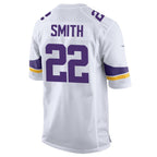 Johmsee MN.Vikings #22 Harrison Smith Player White Home Game Stitched Jerseys