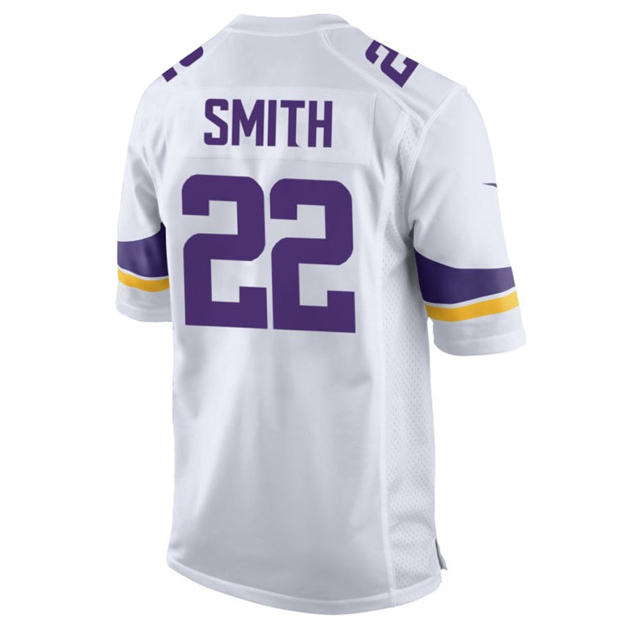 Johmsee MN.Vikings #22 Harrison Smith Player White Home Game Stitched Jerseys