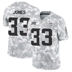 Johmsee MN.Vikings #33 Aaron Jones Player Arctic Camo Salute to Service Limited Stitched Jerseys