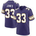 Johmsee MN.Vikings #33 Aaron Jones Player Purple Classic Game Stitched Jerseys