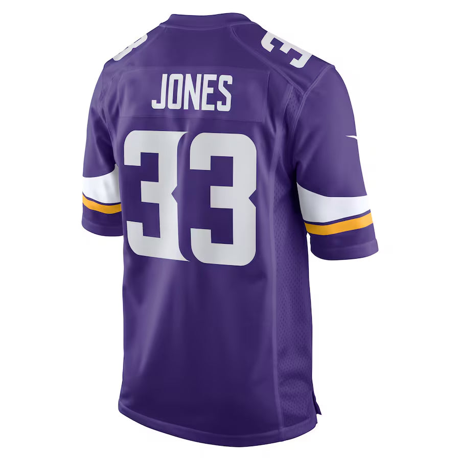 Johmsee MN.Vikings #33 Aaron Jones Player Purple Home Game Stitched Jerseys