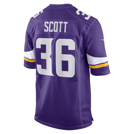 MN.Vikings #36 Zavier Scott Purple Team Game Stitched American Football Jerseys