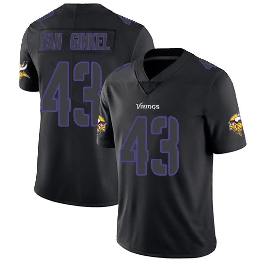 Johmsee MN.Vikings #43 Andrew Van Ginkel Player Limited Black Impact Game Stitched Jerseys