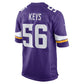 MN.Vikings #56 Austin Keys Purple Team Game Stitched American Football Jerseys