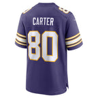 Johmsee MN.Vikings #80 Cris Carter Purple Retired Player Alternate Game Stitched Jerseys