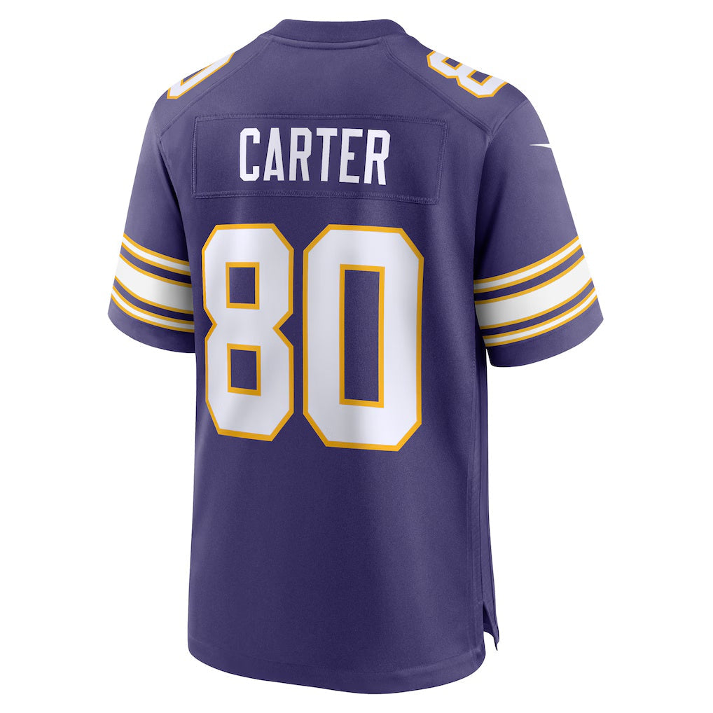 Johmsee MN.Vikings #80 Cris Carter Purple Retired Player Alternate Game Stitched Jerseys