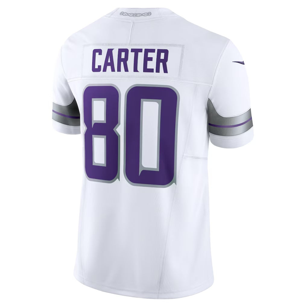 Johmsee MN.Vikings #80 Cris Carter White Alternate Vapor F.U.S.E. Retired Player Limited Stitched Jerseys