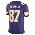 Johmsee MN.Vikings #87 T.J. Hockenson Classic Vapor F.U.S.E. Limited Player Jersey - Purple American Stitched Jerseys