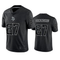 Johmsee MN.Vikings #87 T.J. Hockenson Player Black REFLECTIVE Limited Stitched Jerseys
