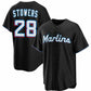 Miami Marlins #28 Kyle Stowers Black Cool Base Stitched Baseball Jersey