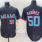 Miami Marlins #50 Agustín Ramírez Black 2025 City Connect Limited Stitched Baseball Jersey