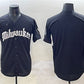 Milwaukee Brewers Blank Black 'Gothic 414 Shadows Edition' Vapor Premier Limited Stitched Baseball Jersey