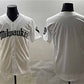 Milwaukee Brewers Blank White 'Gothic 414 Shadows Edition' Vapor Premier Limited Stitched Baseball Jersey