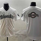 Milwaukee Brewers Team Big Logo White 'Gothic 414 Shadows Edition' Vapor Premier Limited Stitched Baseball Jersey