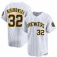 Milwaukee Brewers #32 Jacob Misiorowski White Alternate Limited Stitched Baseball Jersey