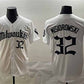 Milwaukee Brewers #32 Jacob Misiorowski White 'Gothic 414 Shadows Edition' Vapor Premier Limited Stitched Baseball Jersey