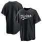 Minnesota Twins Blank Black Lights Out Limited Stitched Baseball Jersey