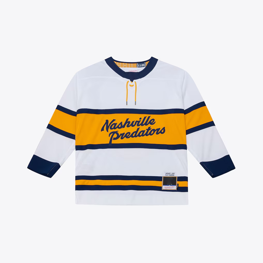 Johmsee N.Predators Filip Forsberg Mitchell & Ness White 2020 Power Play Jerseys
