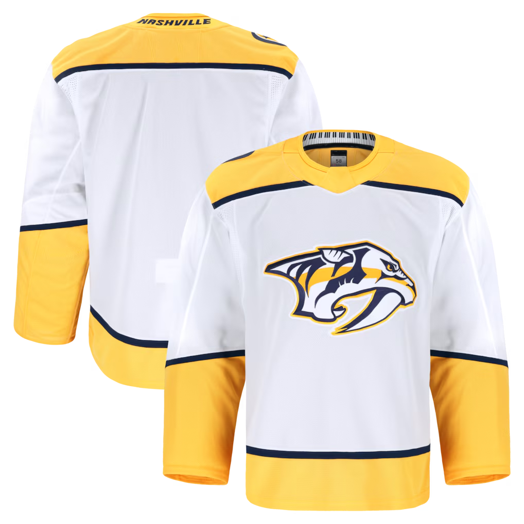 Johmsee N.Predators White Away Authentic Pro Jerseys