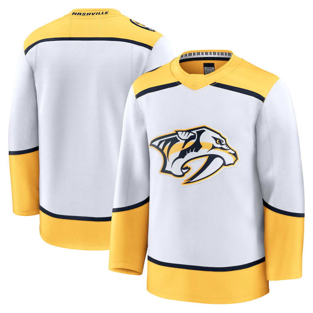 Johmsee N.Predators White Away Premium Jerseys