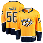 Johmsee N.Predators #56 Erik Haula Gold Home Breakaway Jerseys