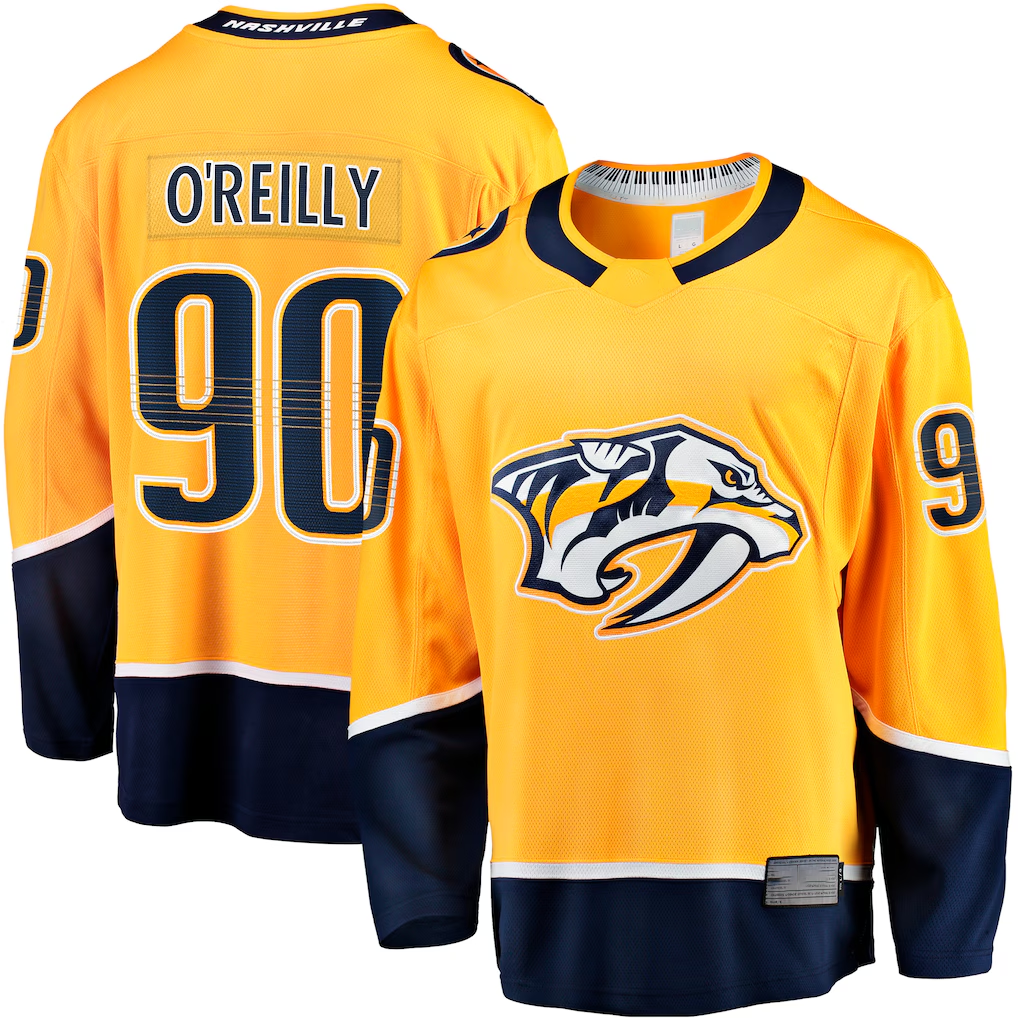 Johmsee N.Predators #90 Ryan O'Reilly Gold Breakaway Jerseys