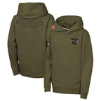 Johmsee NE.Patriots Olive Salute to Service Pullover Hoodies Limited Blank Player Stitched Jerseys
