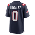 Johmsee NE.Patriots #0 Christian Gonzalez Navy Team Game Stitched Jerseys