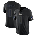 Johmsee NE.Patriots #0 Christian Gonzalez Player Black Impact LImited Home Game Stitched Jerseys