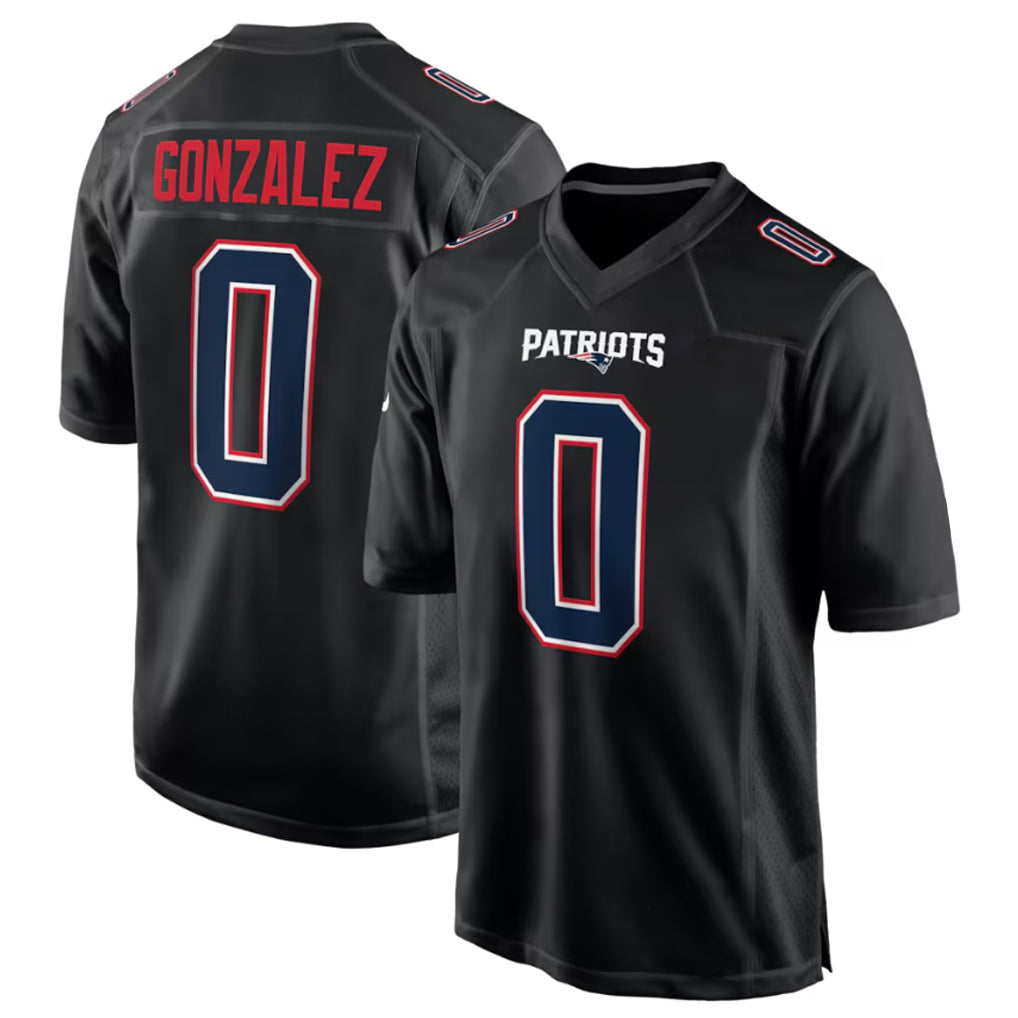 Johmsee NE.Patriots #0 Christian Gonzalez Player Carbon Fashion Limited Home Game Stitched Jerseys